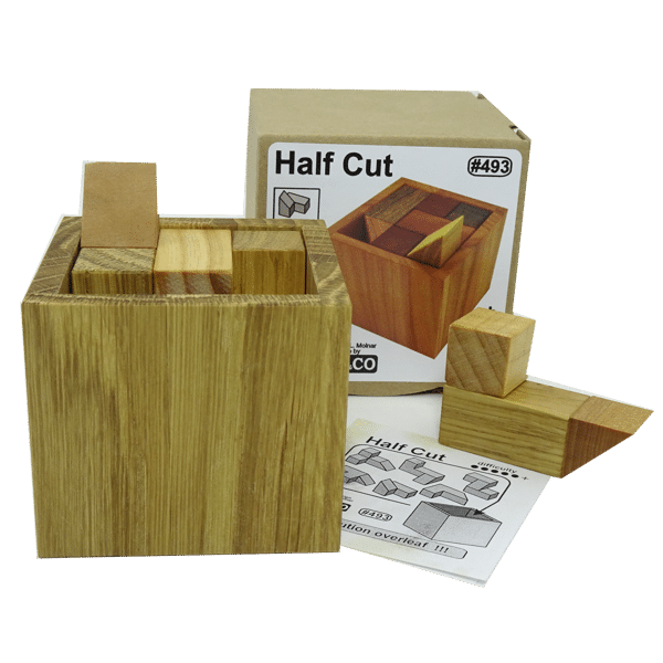 Half Cut packing puzzle by Vinco with packaging