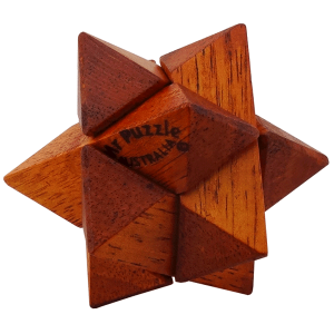 Star wooden burr puzzle