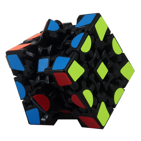 Gear Cube black with stickers messed up