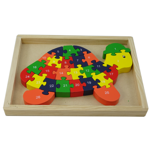 wooden puzzle letters