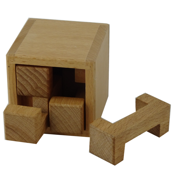 4 blocks wooden brainteaser