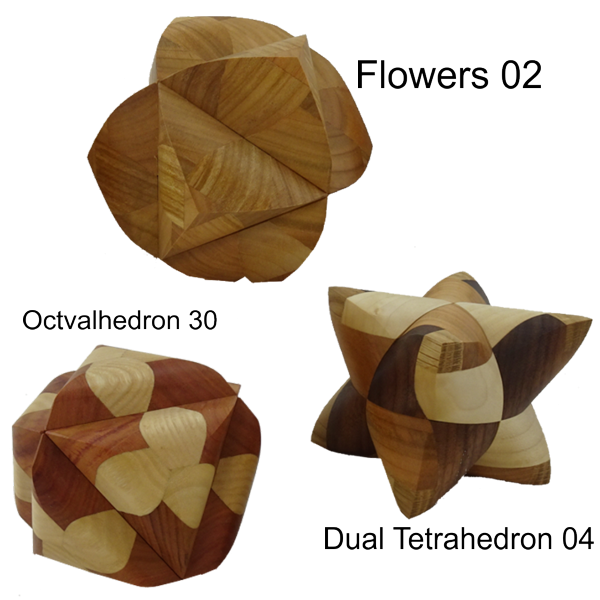 Octahedron wooden puzzles by vinco