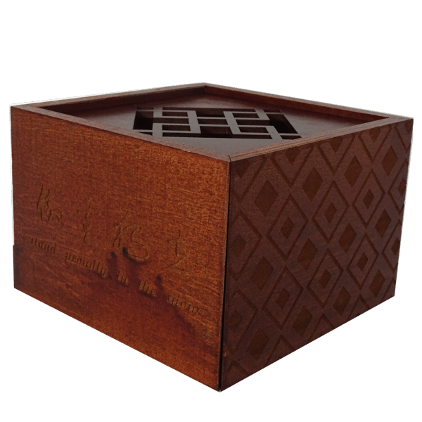Secret Opening Chinese Puzzle Box – Plum Blossum money inside