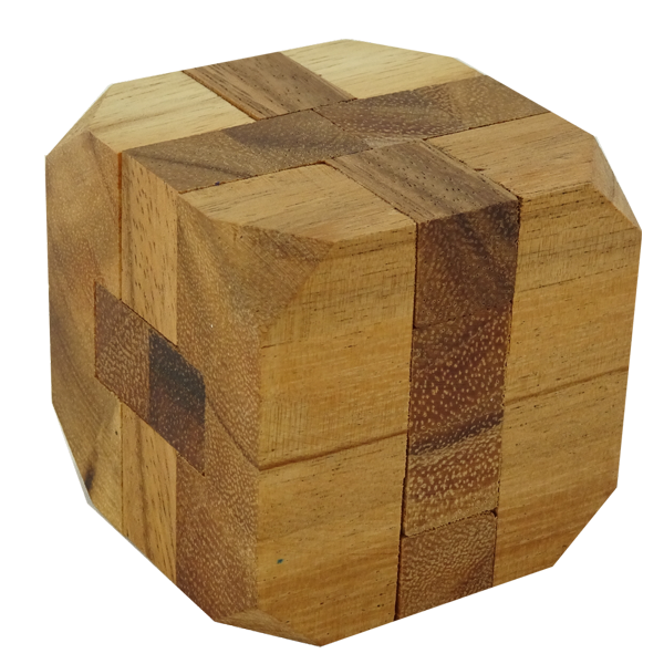 Truncated Cube wooden burr puzzle