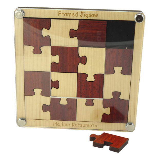 Framed Jigsaw by Hajime Katsumoto-Framed Jigsaw with Blonde wood frame