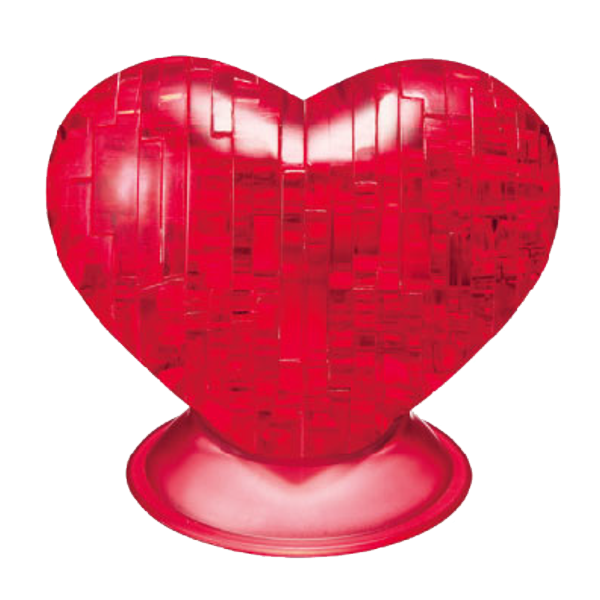 3d crystal jigsaw heart