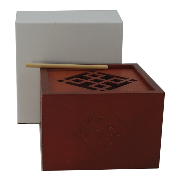 Secret Opening Chinese Puzzle Box – Plum Blossum with Box