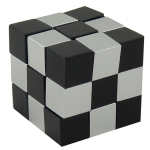 Stretchy metal snake cube at Mr Puzzle