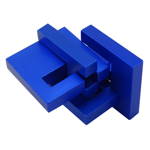 #1 puzzle blue aluminium