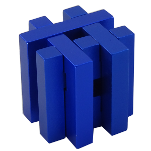 Cross-hatch metal burr puzzle