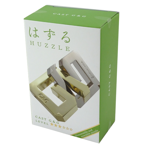 Hanayama G&G puzzle in huzzle packaging