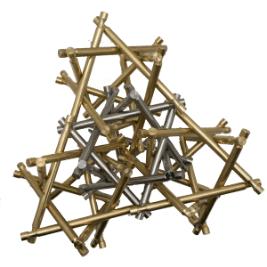 a super enlarged nova plexus puzzle using a combination of 34 rods