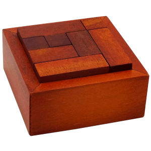The Cube wooden packing puzzle