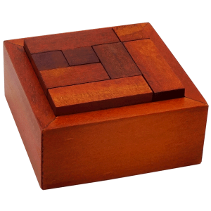 The Cube wooden packing puzzle