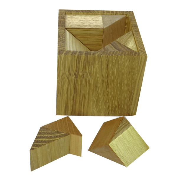 Cube AC wood cube puzzle by Vinco