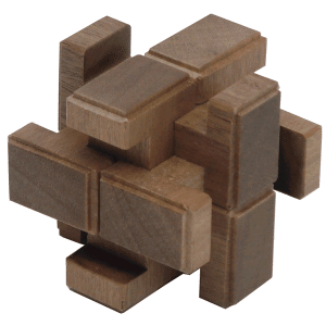 Hammerhead wood burr puzzle