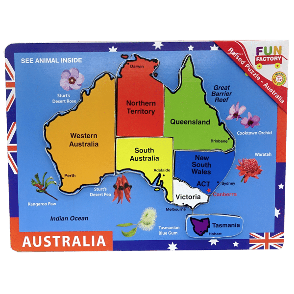 Colourful Australia Map Puzzle