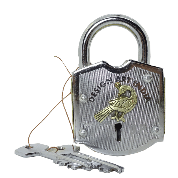heavy iron and brass indian lock