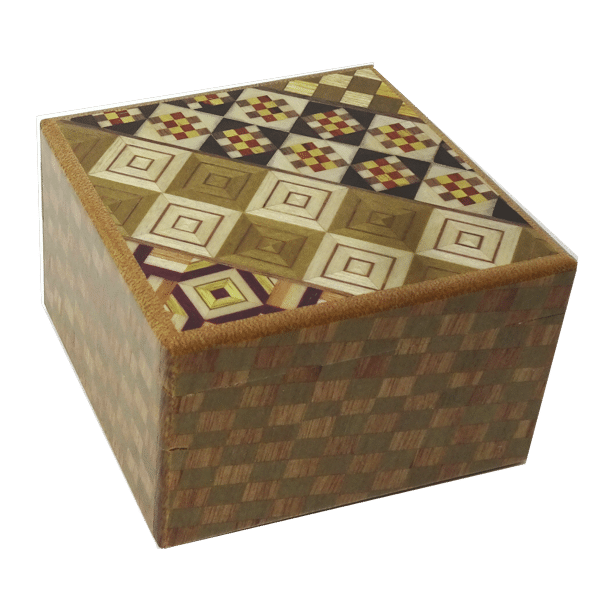 12 step square Japanese Puzzle Box