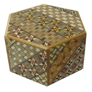 Hexagonal Japanese puzzle box