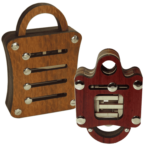 Wooden puzzle locks