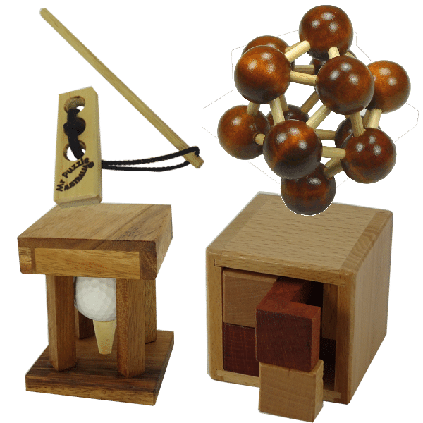 Set of 4 Wooden Puzzles