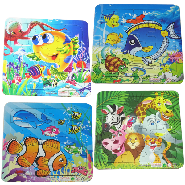 Small 16 piece jigsaws for little kids – Set of 4